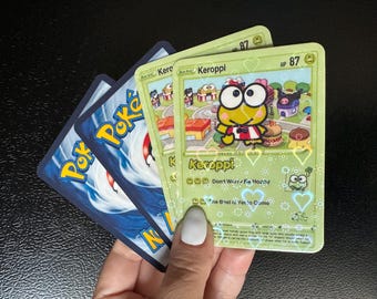 Keroppi Holographic Pokemon Card Hello Kitty