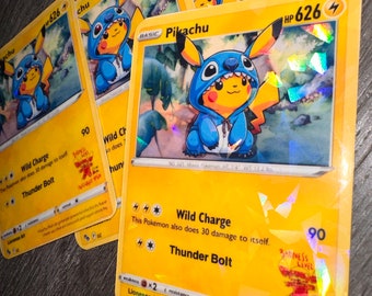 Pikachu Stitch Pokemon Card