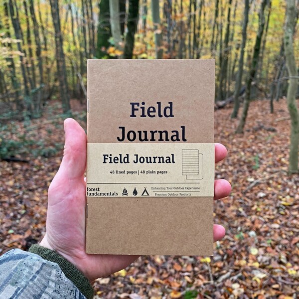 Outdoor Travel Journal | Bushcraft Camping Journal | Field Notes | Pocket Notebook