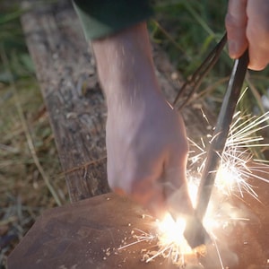 Beast Fire Starter™ | Super Large Big | Ferro Rod Fire Steel & Striker | Camping, Bushcraft Fire Starter, Inc Stealth Fire Strikers