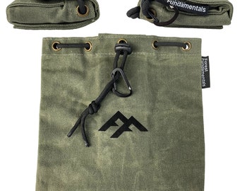 Artisan Forager Pouch™ | Folding Belt Pouch | Handmade Waxed Canvas | Foraging, Tinder, Bushcraft, Hiking | Possibles, Utility, Chalk Bag