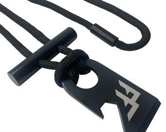 Collar Sidekick Fire Starter™ / Ferro Rod Fire Steel Necklace & Striker / Ultimate All-Weather Fire Starter / Bushcraft Camping Survival