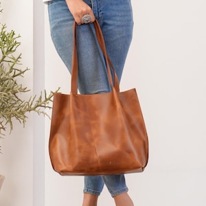 Extra große Einkaufstasche Shopping Ledertasche Tote Ledertasche Leder Tragetasche Frau Ledertasche Frau Schultertasche Muttertagsgeschenk für Mama
