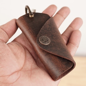 Estuche de cuero para llavero Llavero de cuero Organizador de llaves de cuero Estuche de cuero para llaves Porta llaves de cuero Lindo llavero Estuche para llaves personalizado