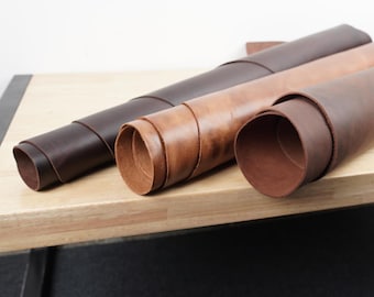 Full Grain Leather sheet Top Grain Crazy Distressed Hide for Crafting Leather bags 1.6 - 1.8 mm Thick Leather Pure leather Genuine Leather