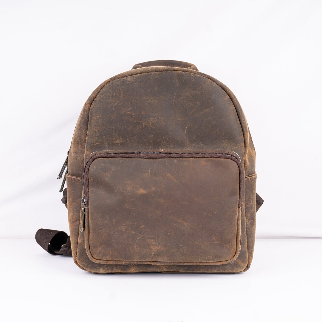 Instantarts Vintage Hamster Mini Backpack – PU Leather Small Purse For Women & Girls, Adjustable Straps