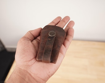 Estuche para llavero de cuero para coche, organizador de llaves de cuero, estuche para llavero de cuero, llavero de cuero para coche, bolsa para llaves, llaveros personalizados, regalo de Navidad