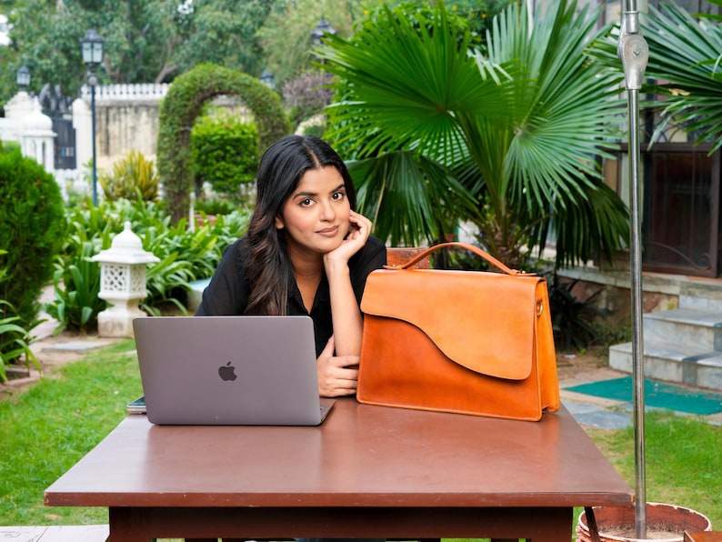 Leder Laptoptasche Für Damen – 100% Echtleder, Für Bis Zu 14 Zoll Laptop, Business-Tasche