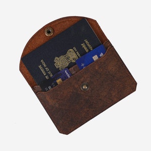 Funda de cuero personalizada para pasaporte Billetera de viaje de cuero Porta pasaporte de cuero Estuche para pasaporte Organizador de pasaporte de cuero Regalo para el día de la madre