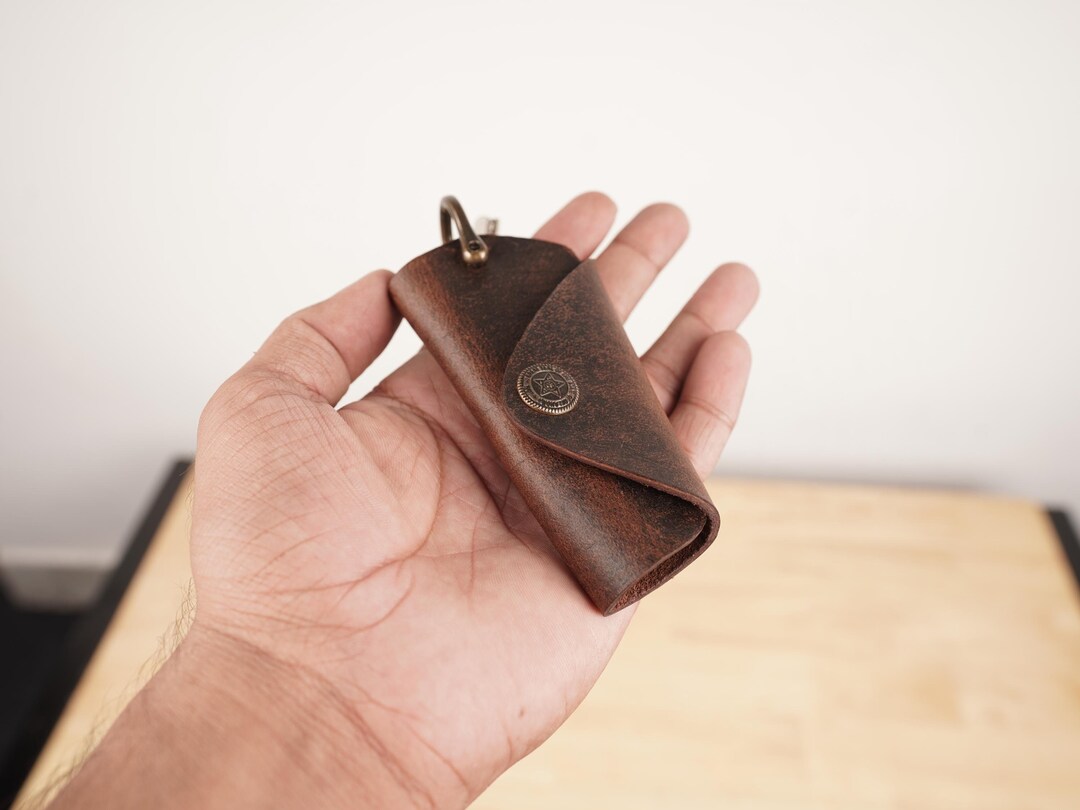 Leather Key Fob Case Leather Keychain Leather Key Organizer Leather Key ...