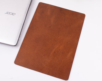 Alfombrilla de ratón de cuero personalizada, hecha a mano, de cuero de grano completo, ideal como regalo corporativo, accesorio para estación de trabajo, regalo de oficina para él o ella.