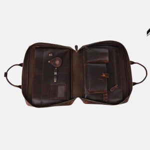 Maletín de cuero tipo cartera tipo mensajero para hombres y mujeres, regalo personalizado para Acción de Gracias, San Valentín, bolso de oficina para ordenador portátil de 16" para marido