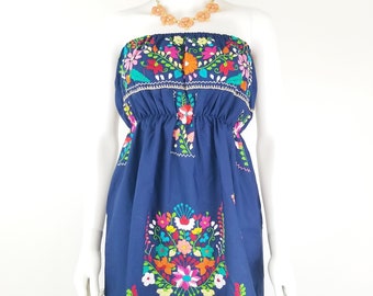 green emerald velvet dress Mexican Chiapaneca White Dress – Cielito Lindo main image 0