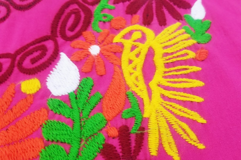 Embroidered Mexican Blouse, Floral Embroidered Blouse image 3