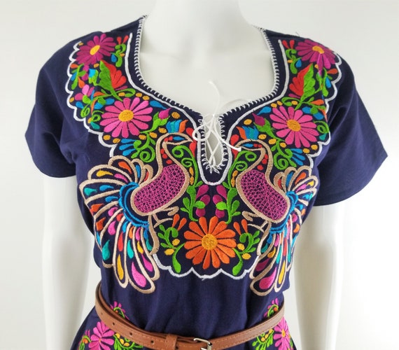slim fit dress slacks Mexican Floral Printed Bodycon Dress Chula  Cielito Lindo
