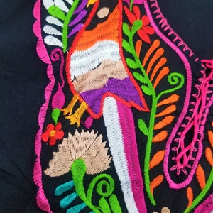 Embroidered Mexican Blouse, Floral Embroidered Blouse image 4