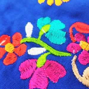 Embroidered Mexican Dress, Open-Shoulder Floral Embroidered Dress image 3