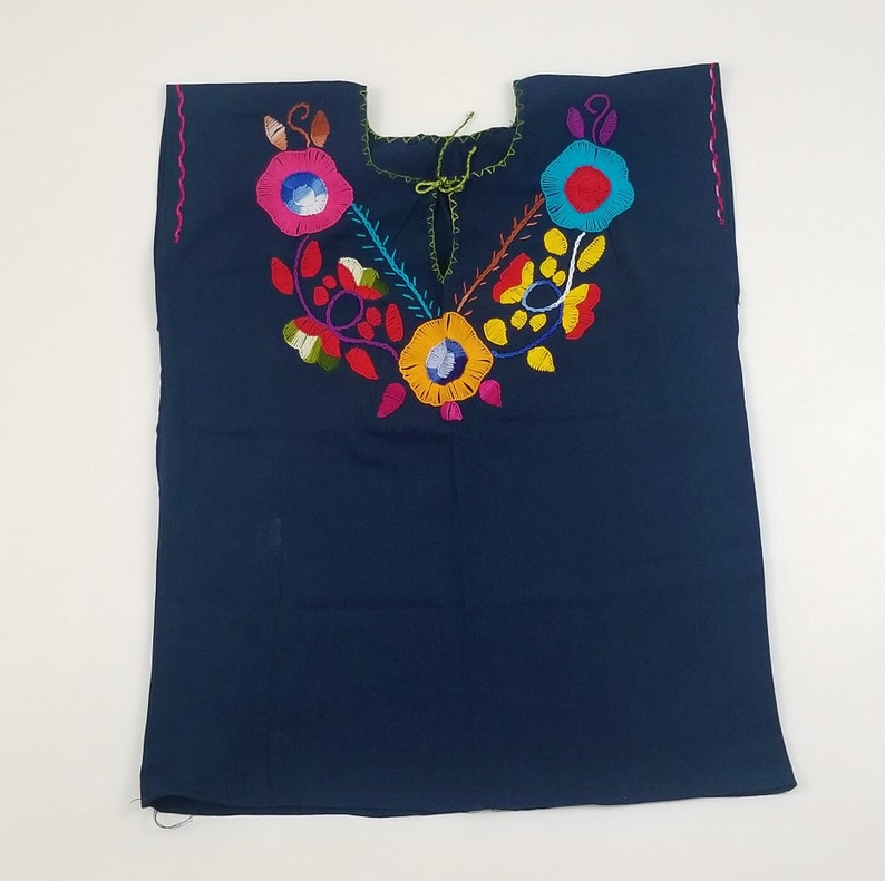 Embroidered Mexican Blouse, Floral Embroidered Blouse image 8