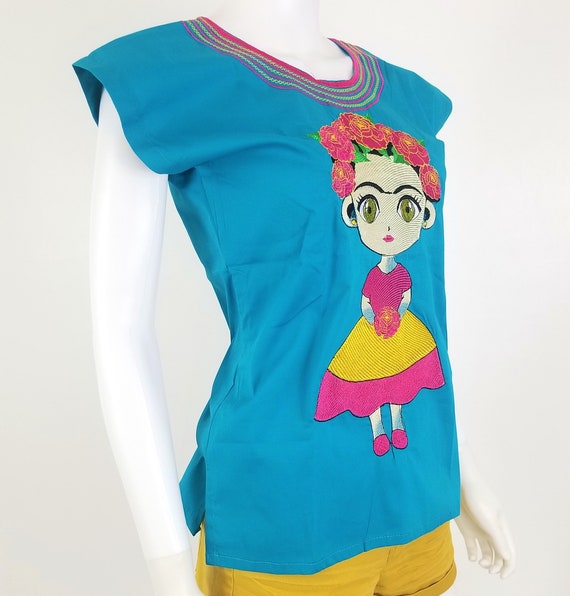 Blusas frida kahlo bordadas sale