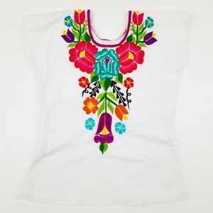 Embroidered Mexican Blouse, Oaxacan Embroidered Blouse image 2