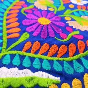 Embroidered Mexican Dress, Open-Shoulder Floral Embroidered Dress image 6