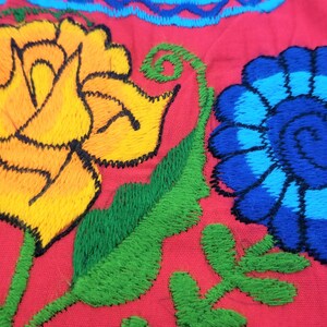 Embroidered Mexican Blouse, Floral Embroidered Blouse image 7