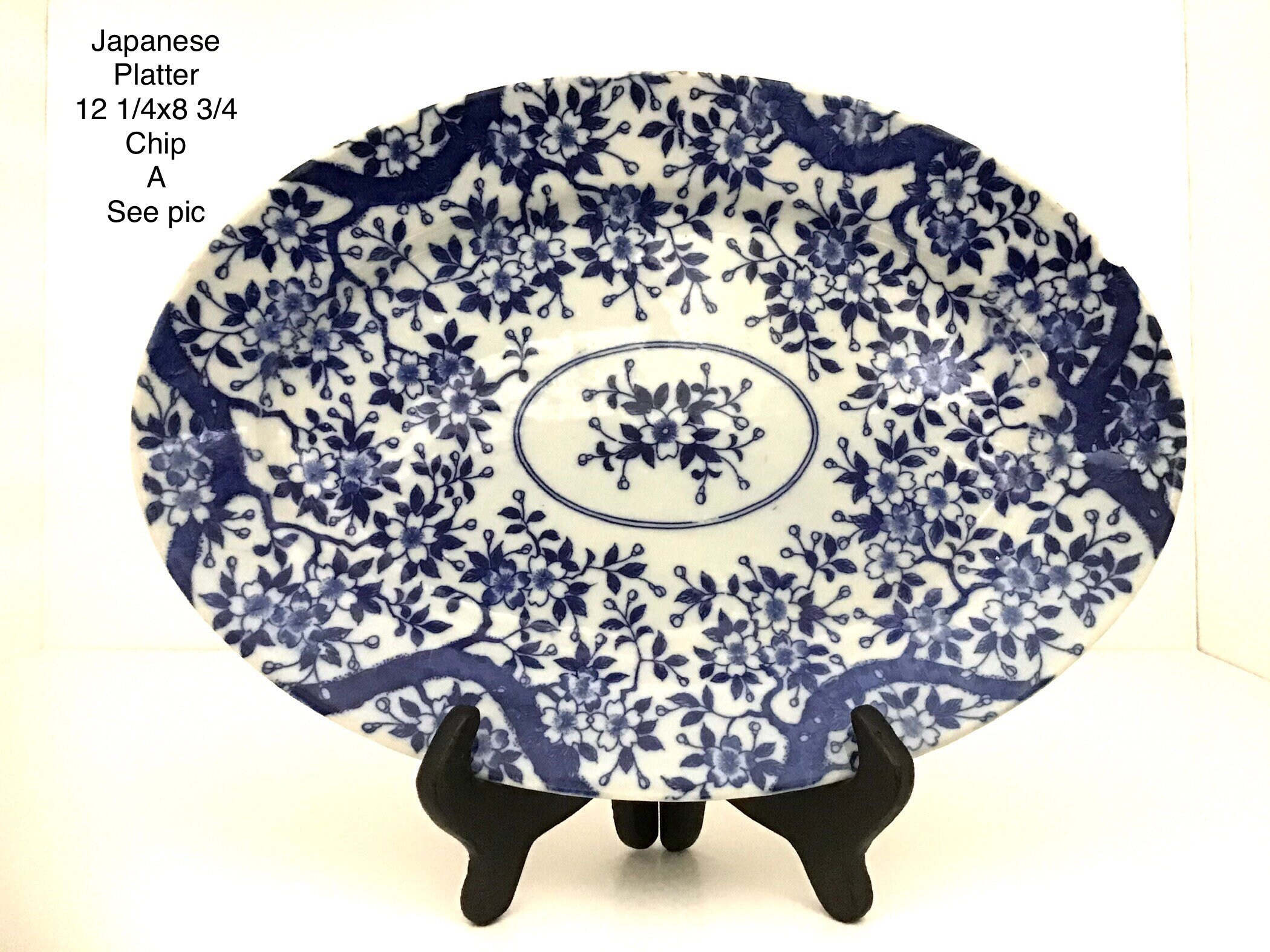 Antique Japanese Large Serving Tray Vintage Etsy