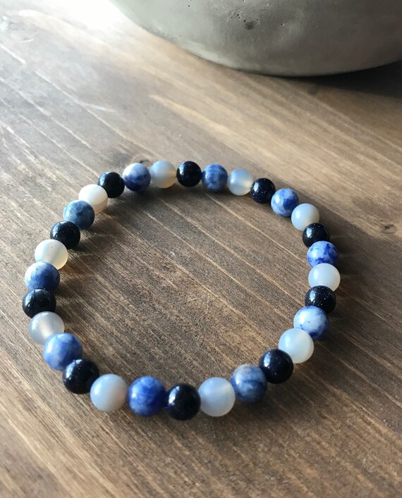 blue goldstone bracelet