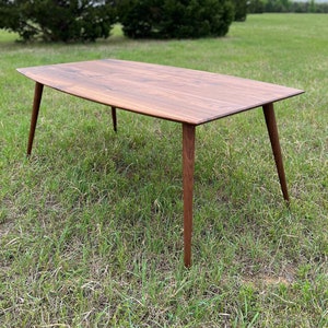 Mid Century Modern Walnut Dining Table