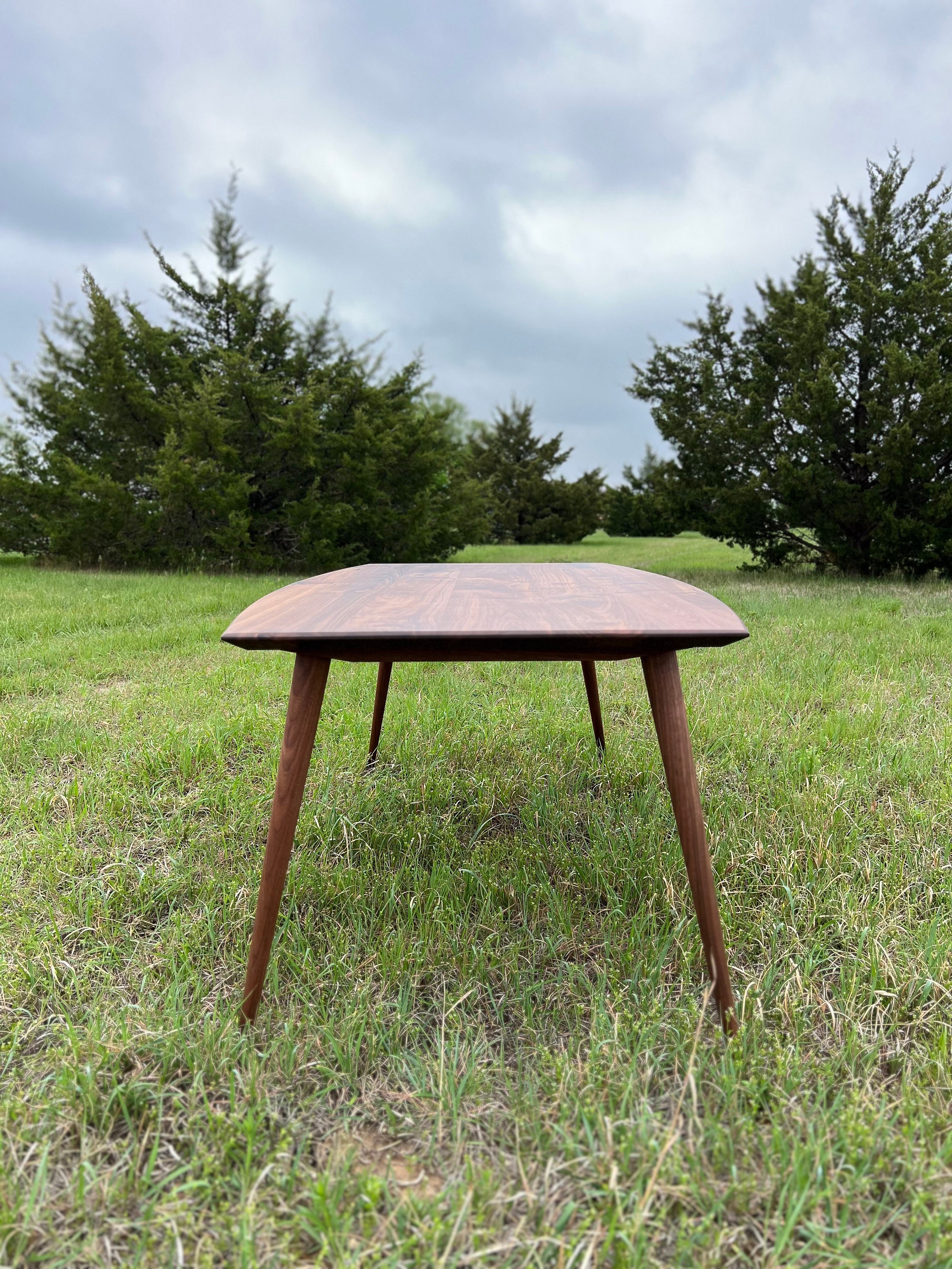 Mid Century Modern Walnut Dining Table - Etsy