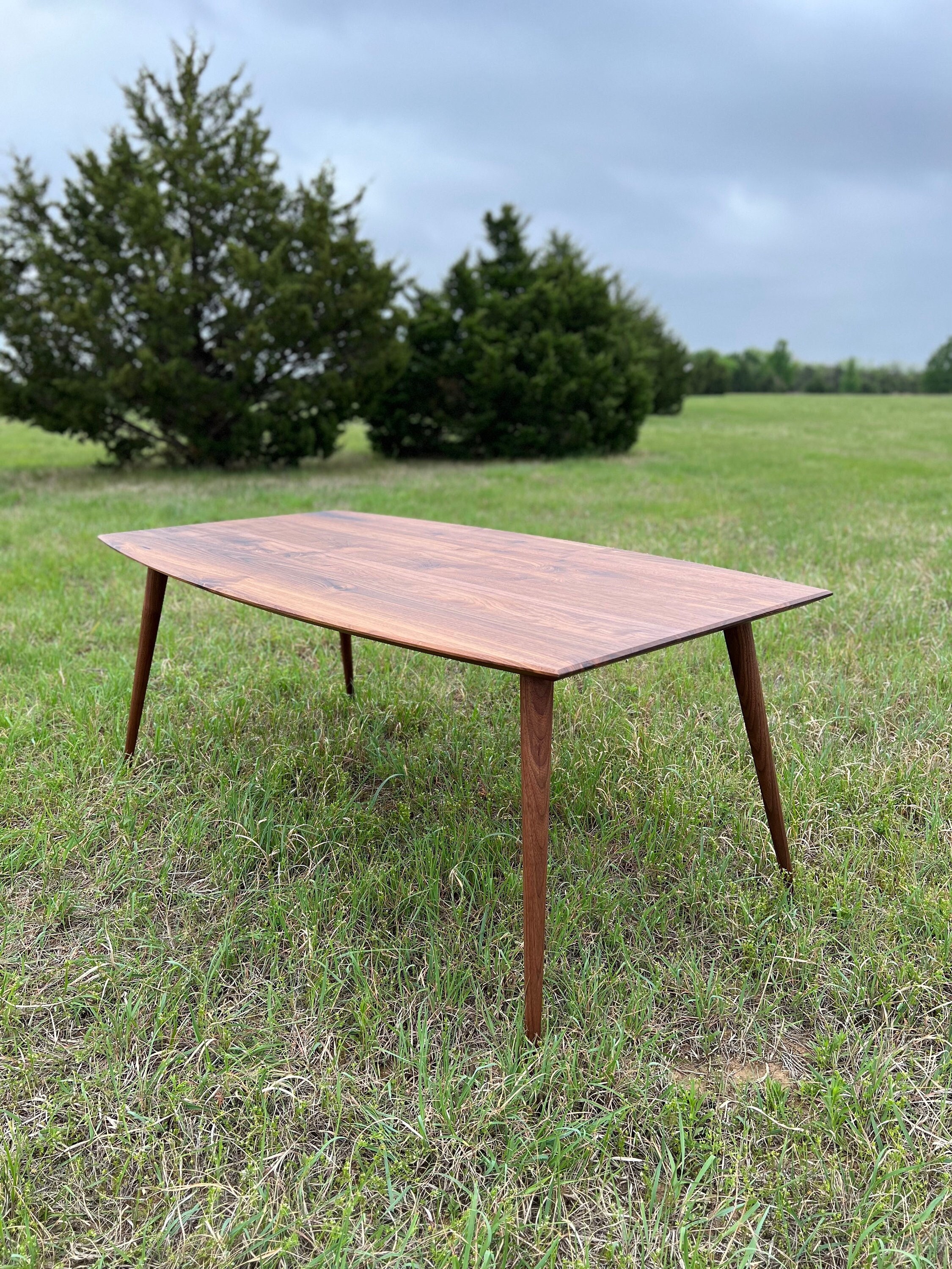 Mid Century Modern Walnut Dining Table - Etsy