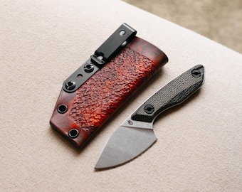 Hand-Tooled Knife Sheath, EDC Fixed Blade Case