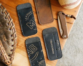 Baseball Glove Knife Slip, Unique EDC Leather Gift, Father's Day Gift