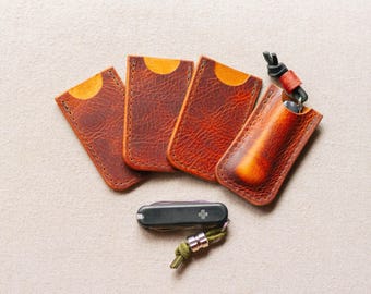 Slip for Swiss Army Knife, Leather EDC Knife Slip, Every Day Carry Gift