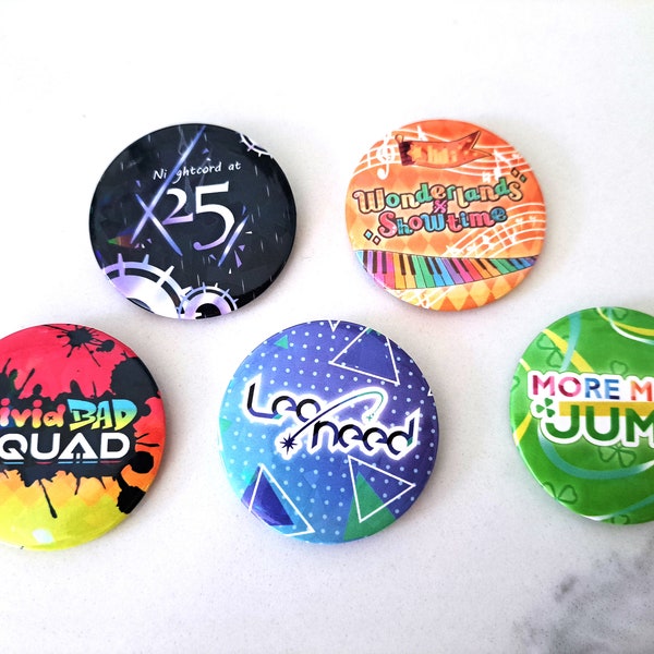 Holographic Project SEKAI Group Buttons | PJSK