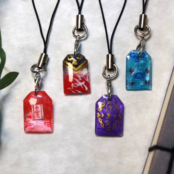 Mini Customizable Resin Omamori Lucky Phone Charm