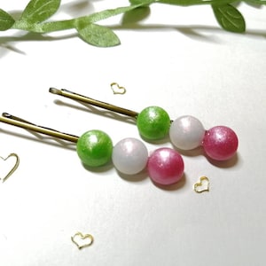 Handmade Miniature Dango and Takoyaki Decorative Resin Bobby Pin