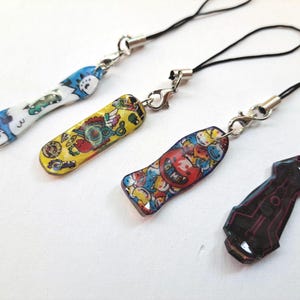 Sk8 the Infinity | Mini Skateboard Shrink Plastic Charms | Reki, Langa, Miya, Cherry