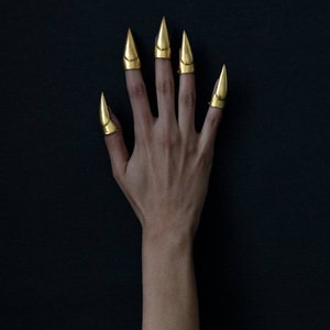 The Witch/Nail Ring/925Sterling Silver/18k Gold Plated/Designer/Handmade/Wedding Wear/Bridal/Plain/gift/women's jewelry/daily wear/Quirky