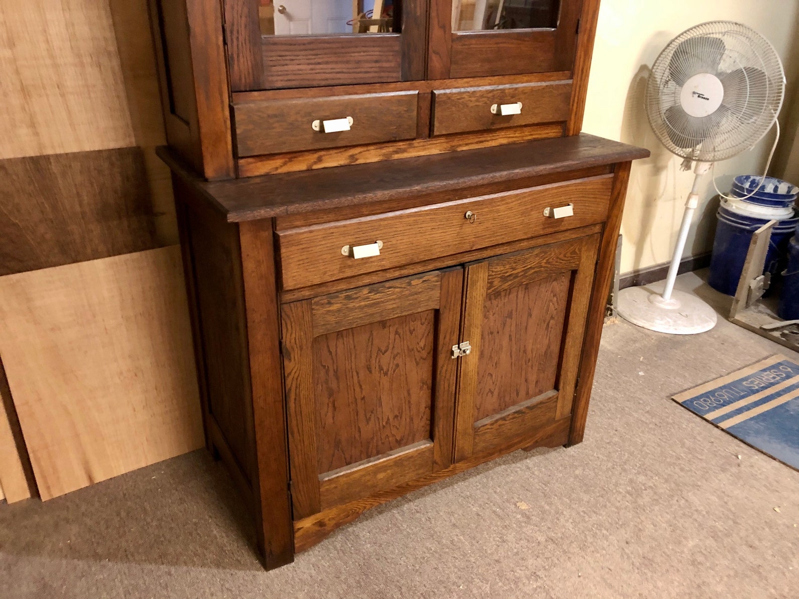 Early 1900s Oak Stepback Cupboard Etsy