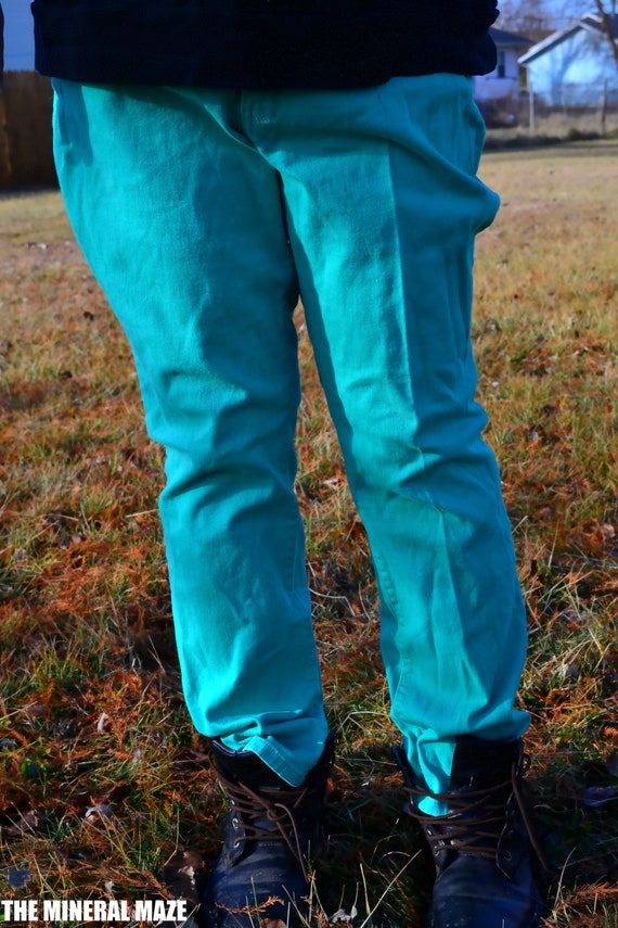 Vintage, Faded Glory, Teal, Green, Jeans, 22W