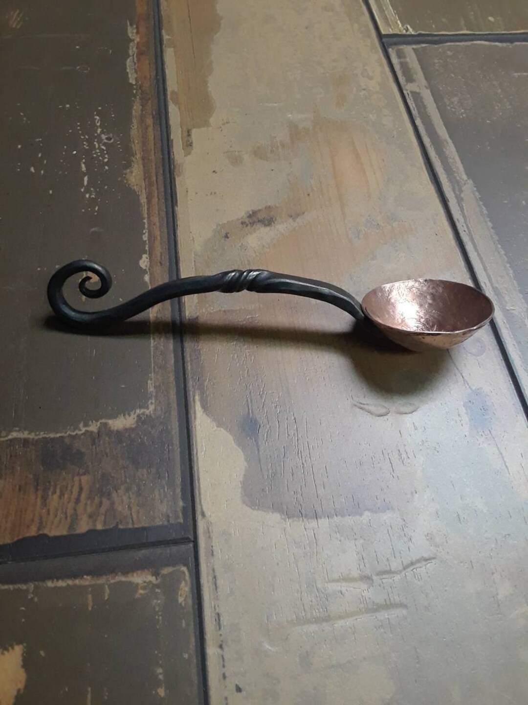 Steel and Copper Coffee Scoop Etsy