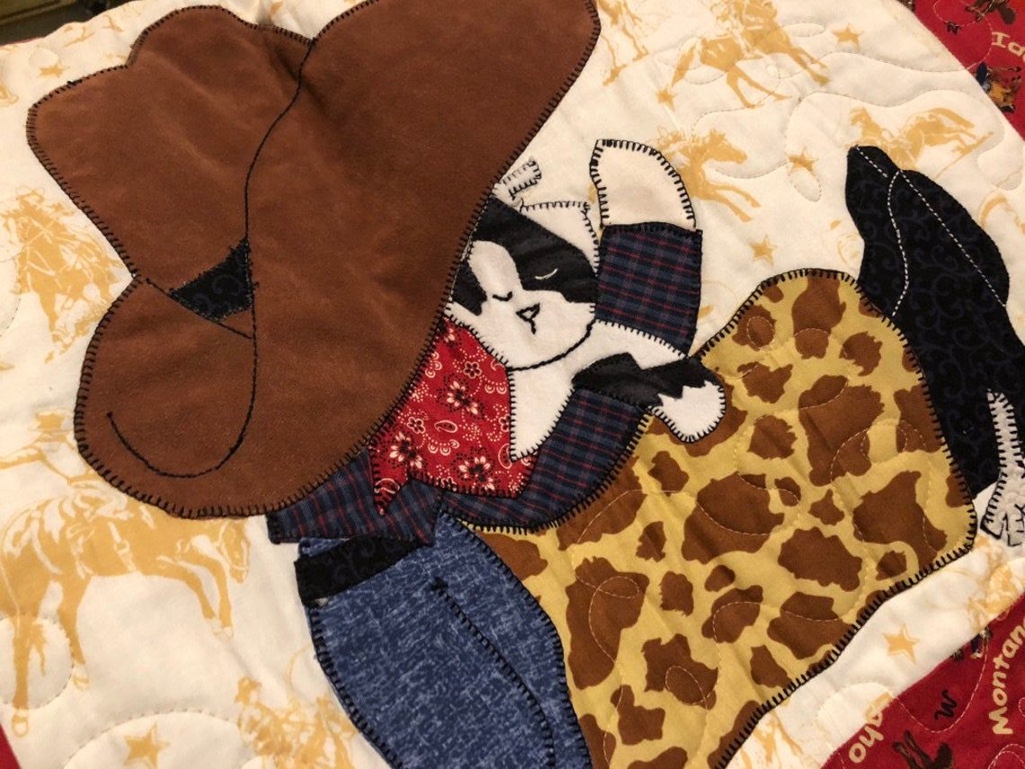 Baby Cowboy Quilt Pattern Cute Western Horse or Pony Gift | Easy Bed or ...