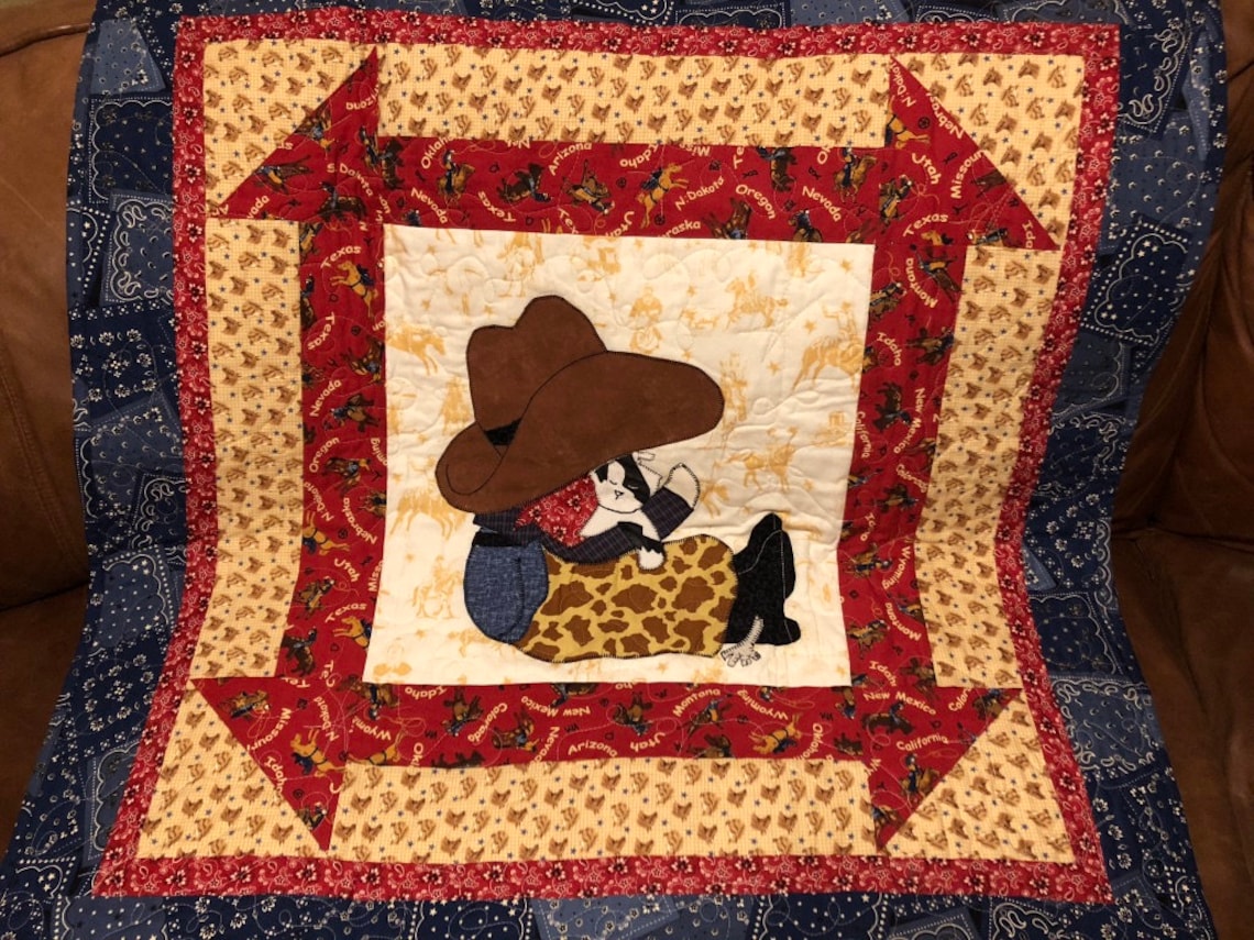 Baby Cowboy Quilt Pattern Cute Western Horse or Pony Gift Etsy