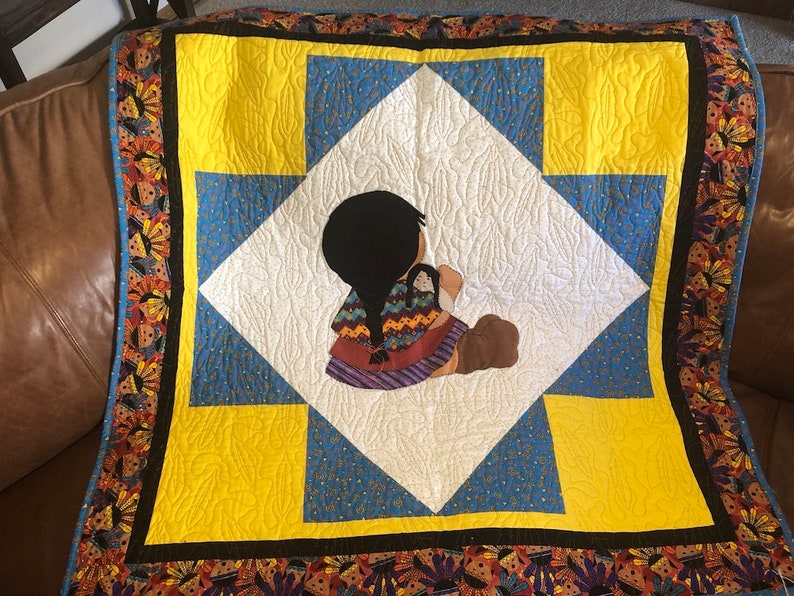 Baby Indian Quilt Pattern Morning Sun Cute Western Native American