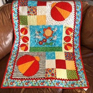 Baby Quilt Pattern | Lady Buggin | Cute Animal or Nature Themed Gift | Easy Bed or Wall Hanging Appliqué