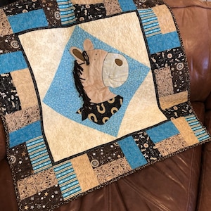 Baby Cowboy Quilt Pattern | Cruiser on Point | Cute Western Horse or Pony Gift | Easy Bed or Wall Hanging Appliqué