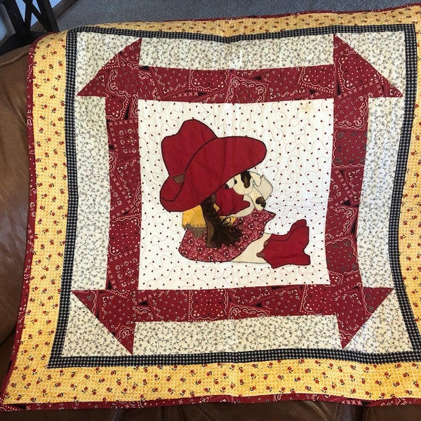 Baby Cowgirl Quilt Pattern | Dudette | Cute Western Horse or Pony Gift | Easy Bed or Wall Hanging Appliqué