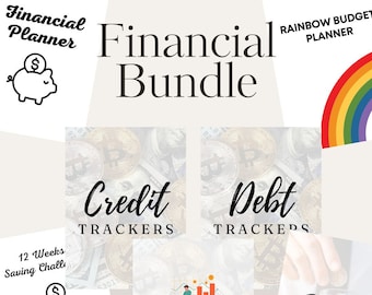 Ultimate Financial Bundle | Budget Tracker, Debt Tracker, Savings Challenge, & More | Digital Download