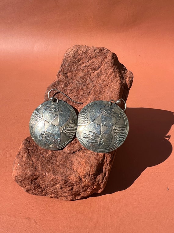 Native American Thunderbird Overlay Large Sterlin… - image 4